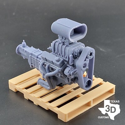 BlownV6 SBC model engine resin 3D printed 1:24-1:8 scale