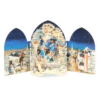 Merry Christmas Amazing 3D Pop-Up Greeting Card The Religious Christmas Nativity