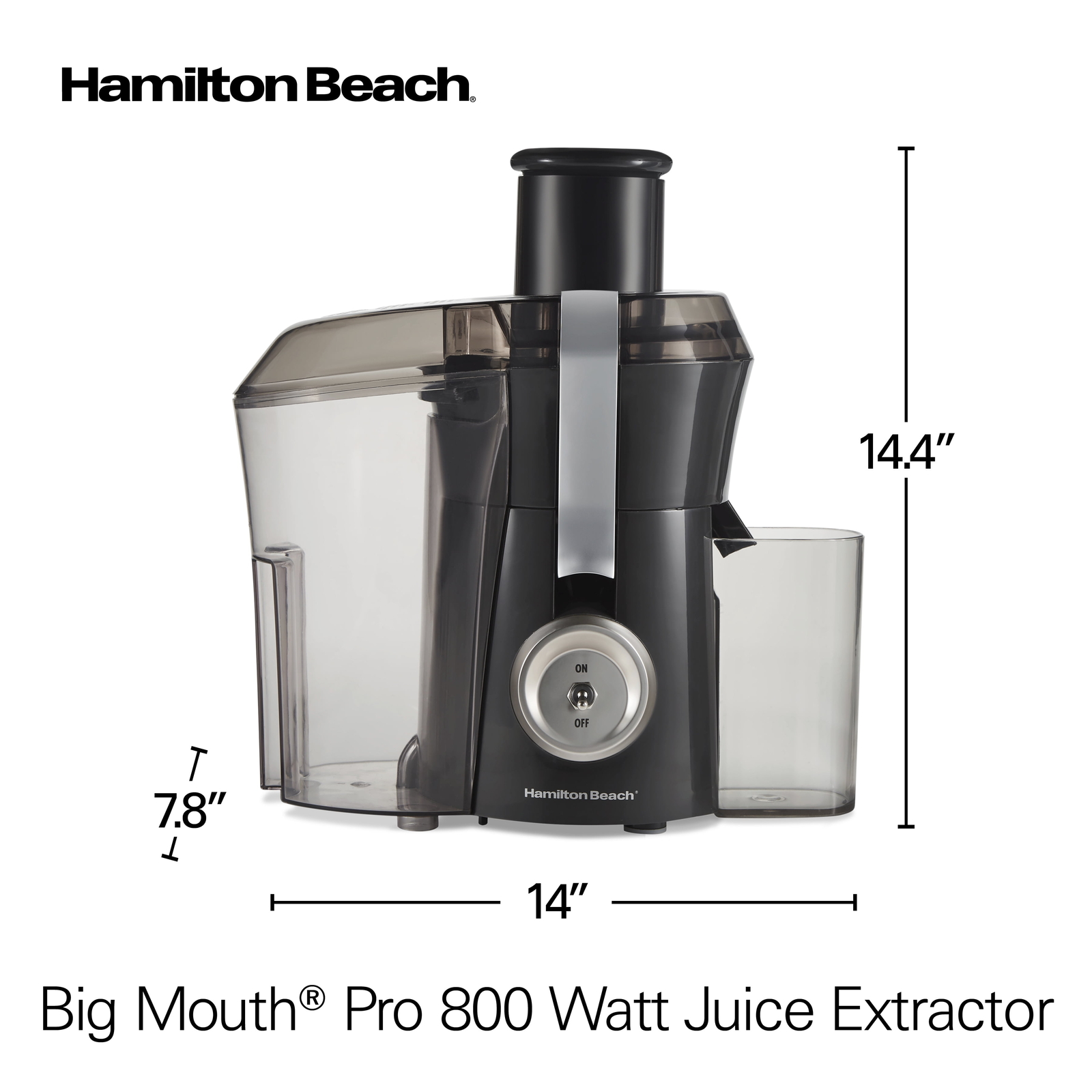 Hamilton Beach Big Mouth Pro Juicer Juice Extractor, 800W, BPA Free.、