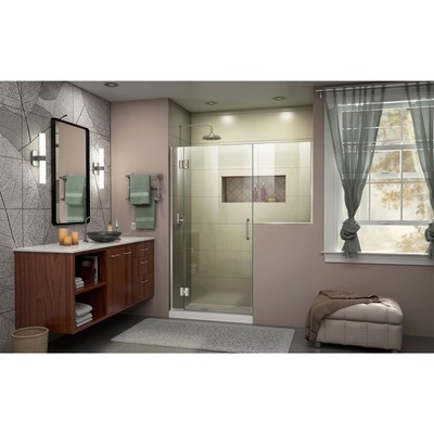 DreamLine Unidoor-X 54-54 1/2 in. W x 72 in. H Frameless Hinged Shower Door i...