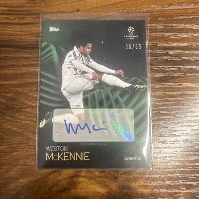 2020-21 Topps On Demand UCL Knockout - Green Autographs Weston McKennie /99 (AU)