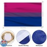AhfuLife Bisexual Pride Flag 2 Pcs - 3x5 Ft Rainbow Pride Flag for Outside - Double Side with Brass Eyelets for Bisexual Party Decor, LGBT Party Wedding Decorations