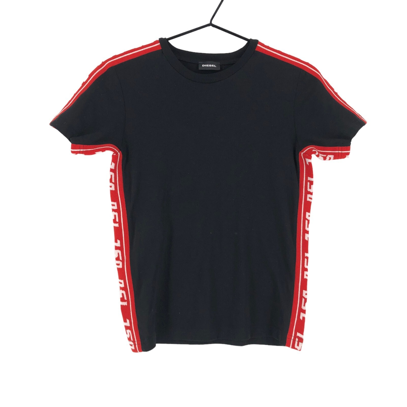 Diesel Rundhals Power Racer Schwarz Damen T-Shirt GRÖSSE XS