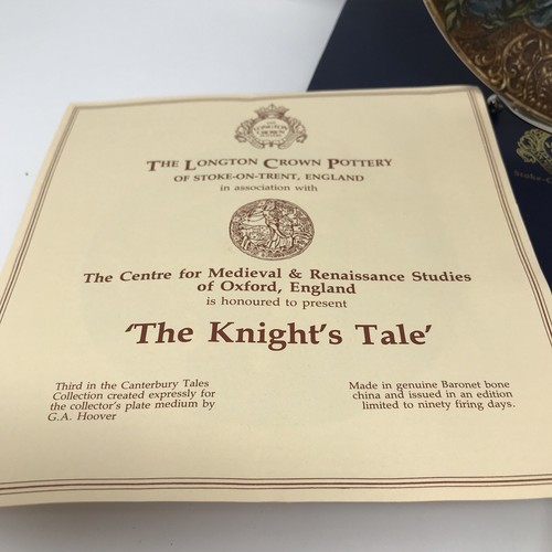 The Knight's Tale Longton Crown Pottery G.A. Hoover Collector Plate 8.5