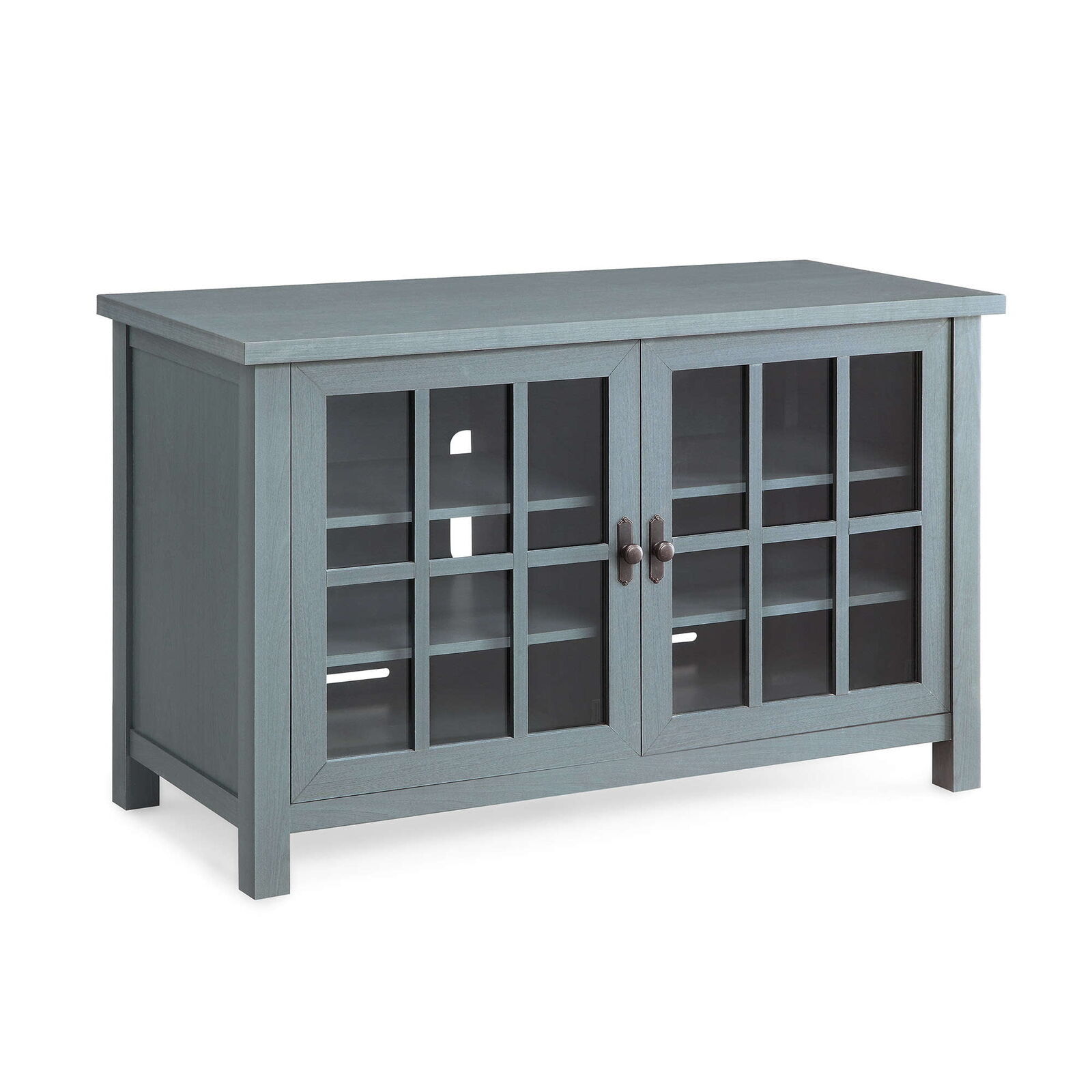 Oxford Square TV Stand for TVs Up To 55" Storage Cabinet Shelf Glass Doors Home