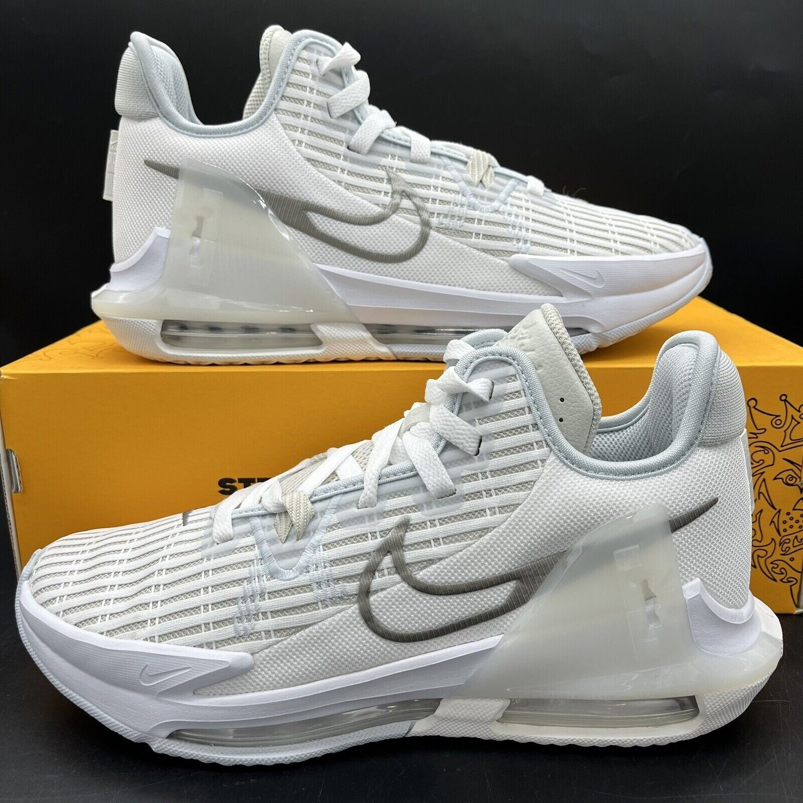 Nike LeBron Witness VI 6 Summit White Metallic Silver CZ4052 Nike LeBron Witness VI 6 Summit White Metallic Silver CZ4052