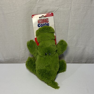 KONG Cozie Ali the Alligator Dog Toy Medium Size Squeaks