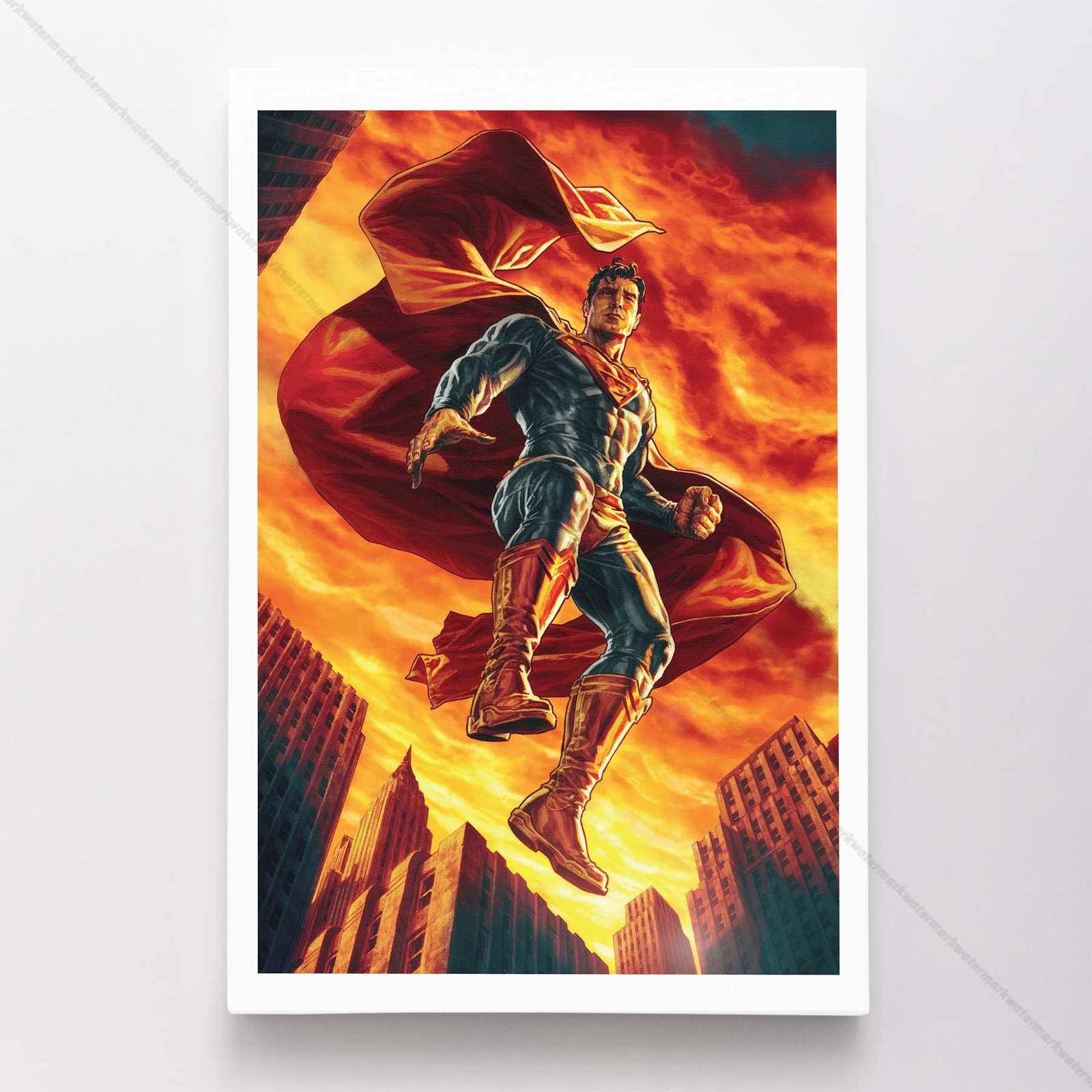 Superman Poster Canvas Comic Book Cover Art DC Print #26956
