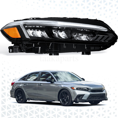 LED Headlight Headlamp Passenger Right For 2022 2023 Honda Civic Sport Touring