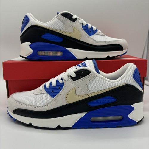 Nike Air Max 90 Khaki Racer Blue White Black Sneakers HF3449