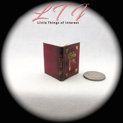 ILLUMINATED CHRISTMAS STORY 1:12 Scale Miniature Readable Illustrated Book