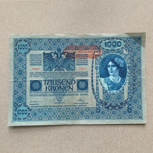 XXL (1902) AUSTRIA HUNGARIAN BANKNOTE CURRENCY NOTE BILL Memorabilia Paper Money