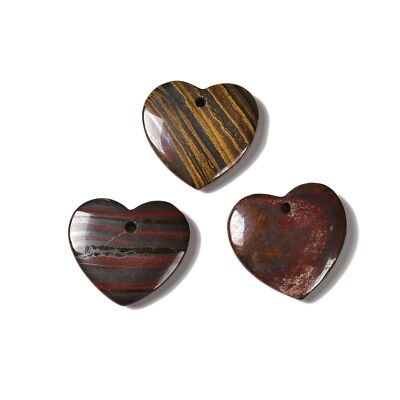 Multi Color Iron Tiger Eye Heart Shape Pendant Size 45mm 50mm Sold per Piece