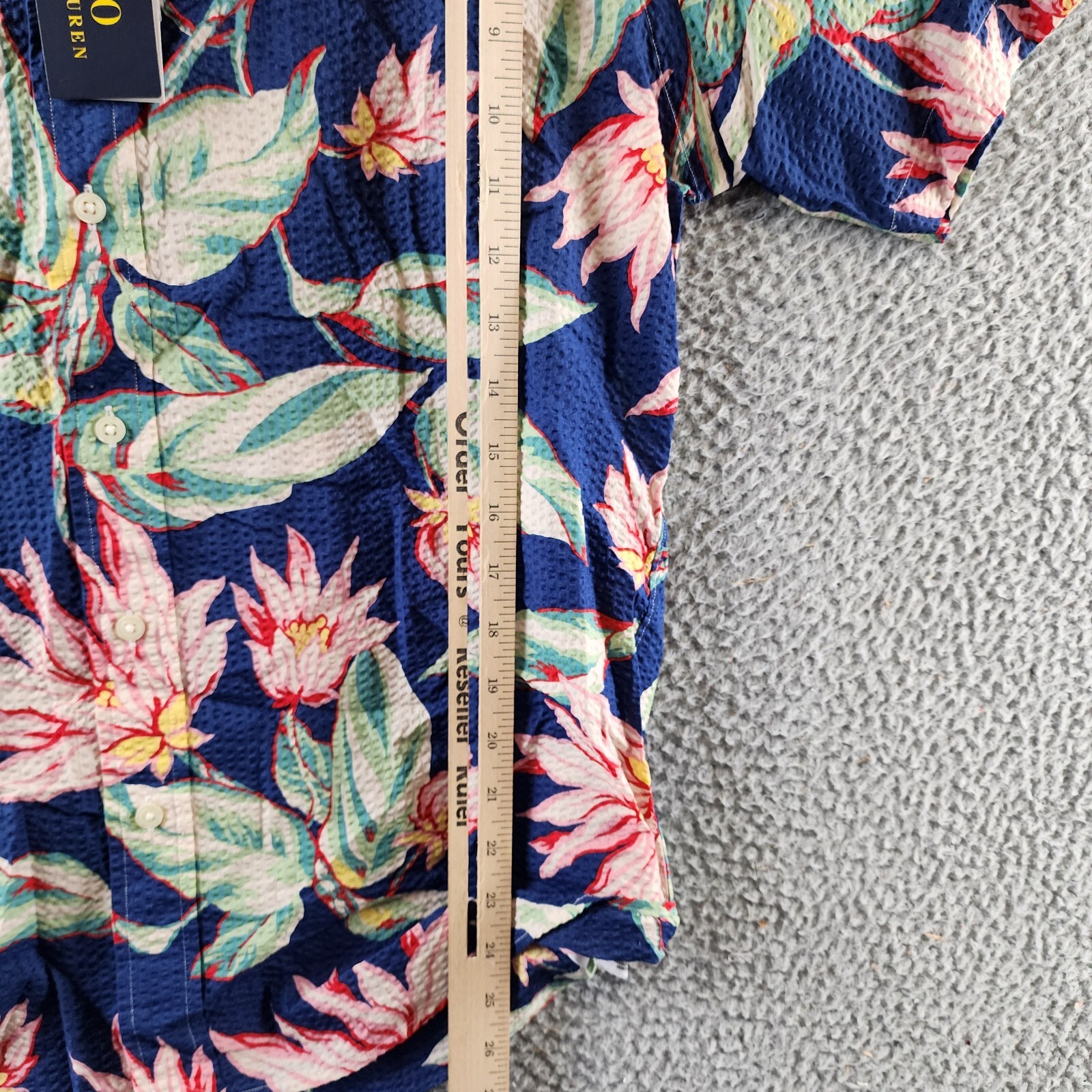 Polo Ralph Lauren Classic Fit Floral Seersucker Shirt Men's Small Multicolor - Picture 6 of 14