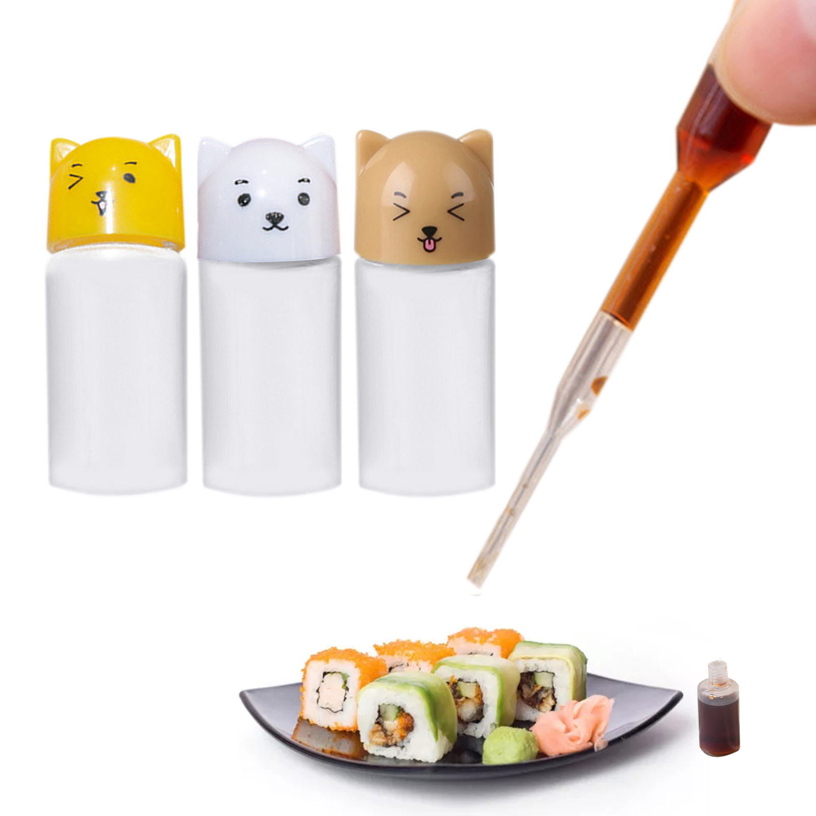Mini Plastic Condiment Squeeze BottleHoney/Ketchup/Sauce/Salad for BBQ Lunch Box