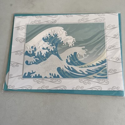 Papyrus Greeting Card Ocean Waves Blank Inside
