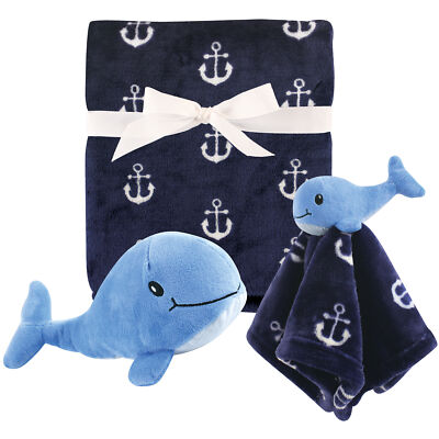 , Security Blanket And Toy Set, Boy Whale, One Size