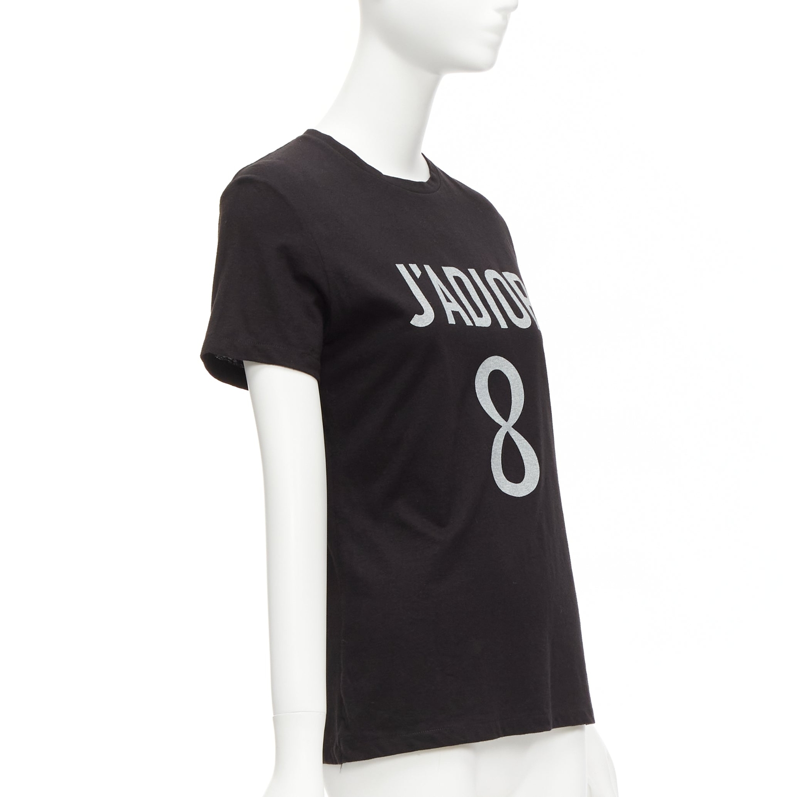 DIOR J'adior 8 black logo distressed screen print fitted