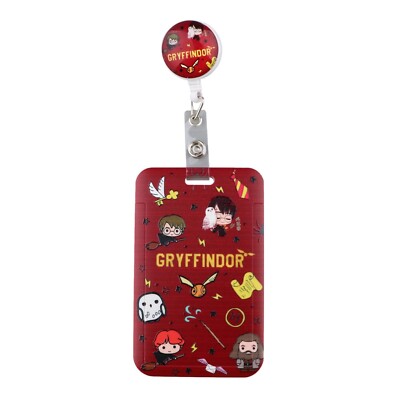 Harry Potter Movie Gryffindor House Red Clip On Retractable Badge ID Holder