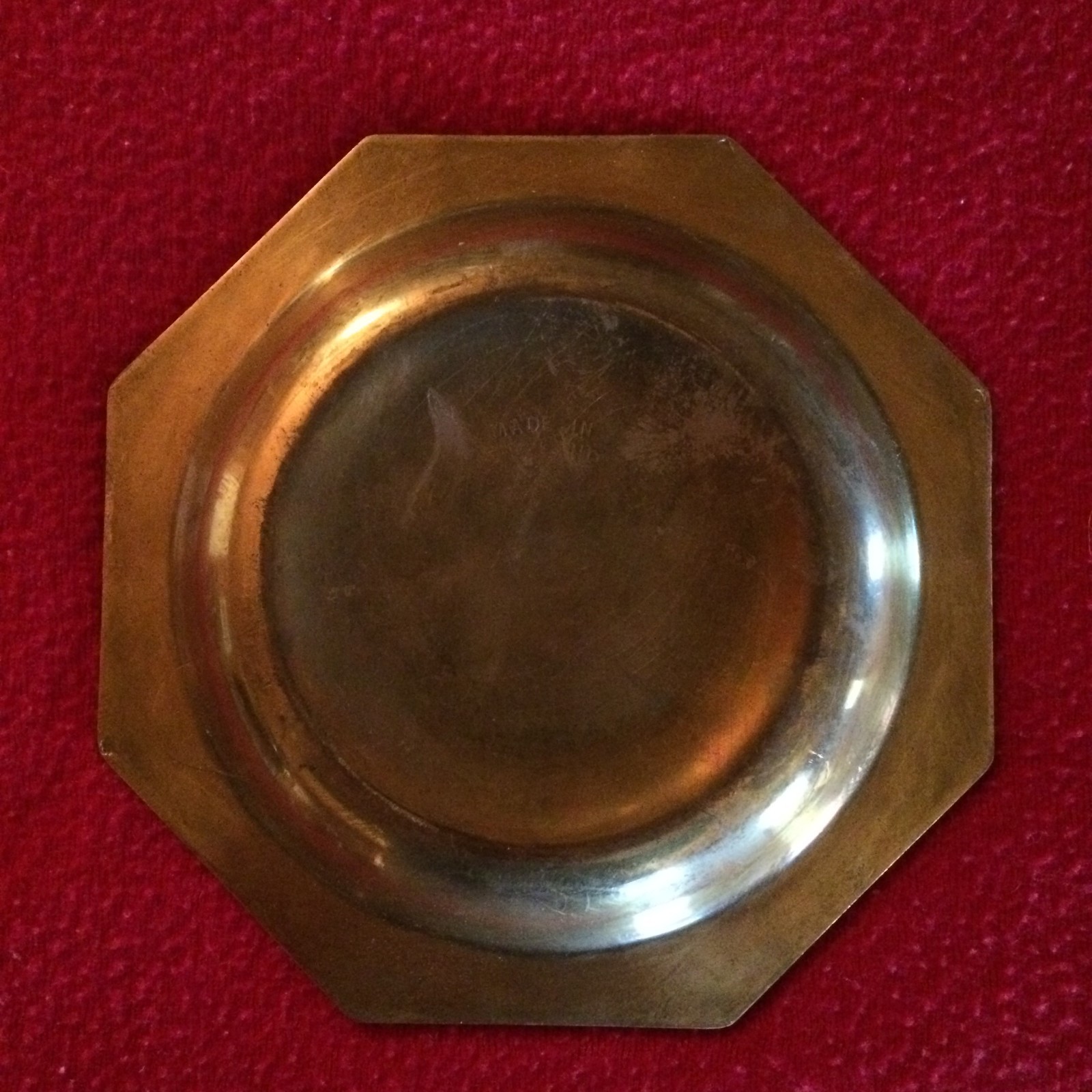 19th Antique Brass 1888 Super Materiam Ignis Triumphans Tray JKSmit