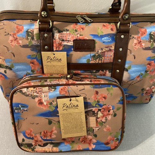 Patricia Nash Milan Weekender Duffel Bag French Riviera + Ilaria Travel Case