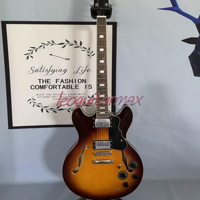 Shop Vintage Burst 335 Electric Guitar Semi-Hollow Body HH Pickup Fast Shiping
