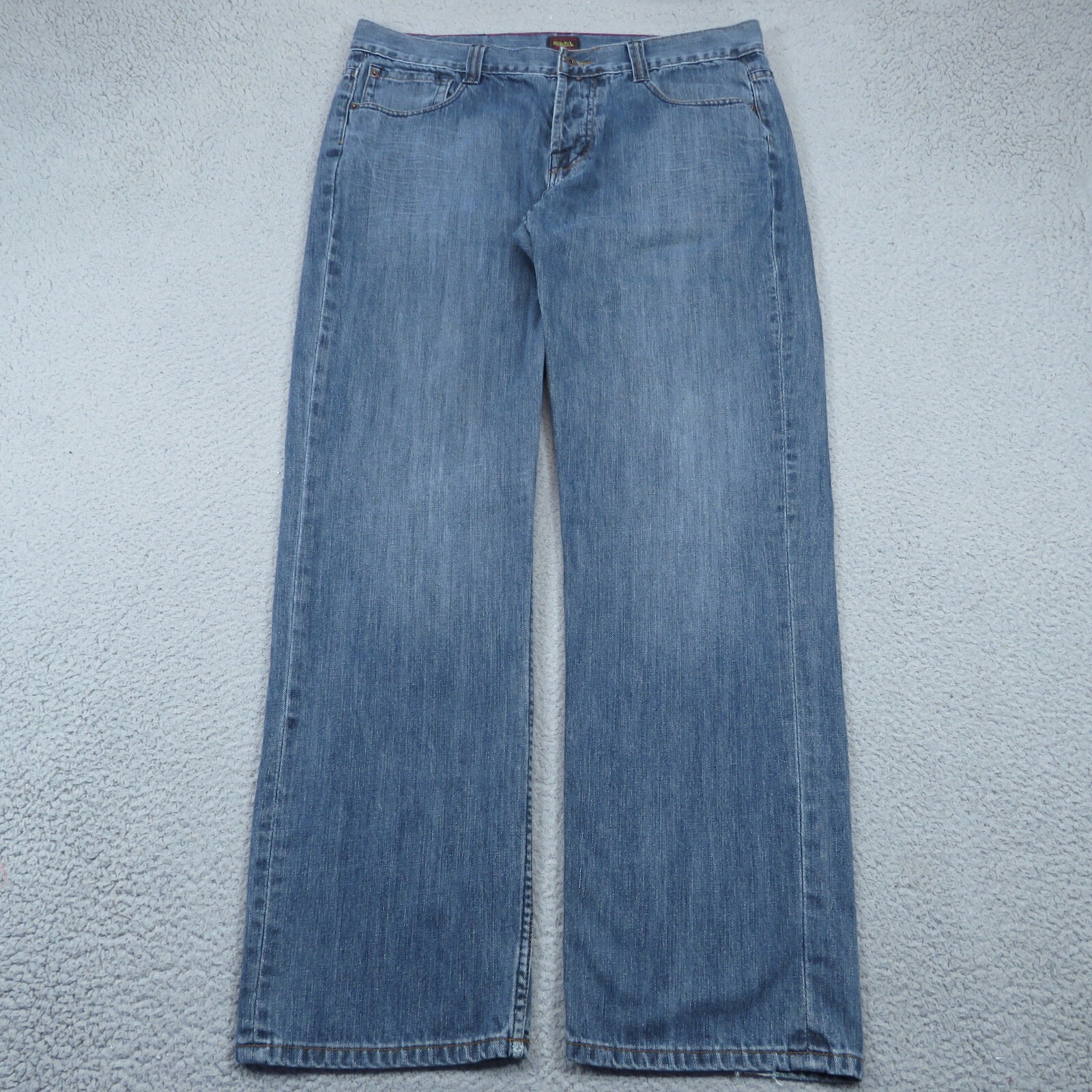 Von Dutch Jeans Mens 36x34 Wide Leg Relaxed Y2K Baggy Blue