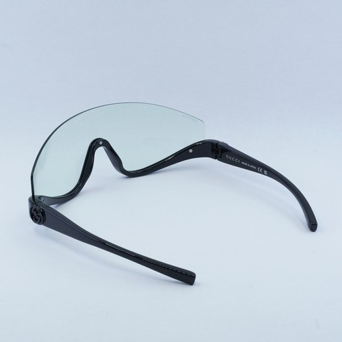 Pre-owned Gucci Gg1650s 005 Shiny Black/green 99-1-110 Sunglasses
