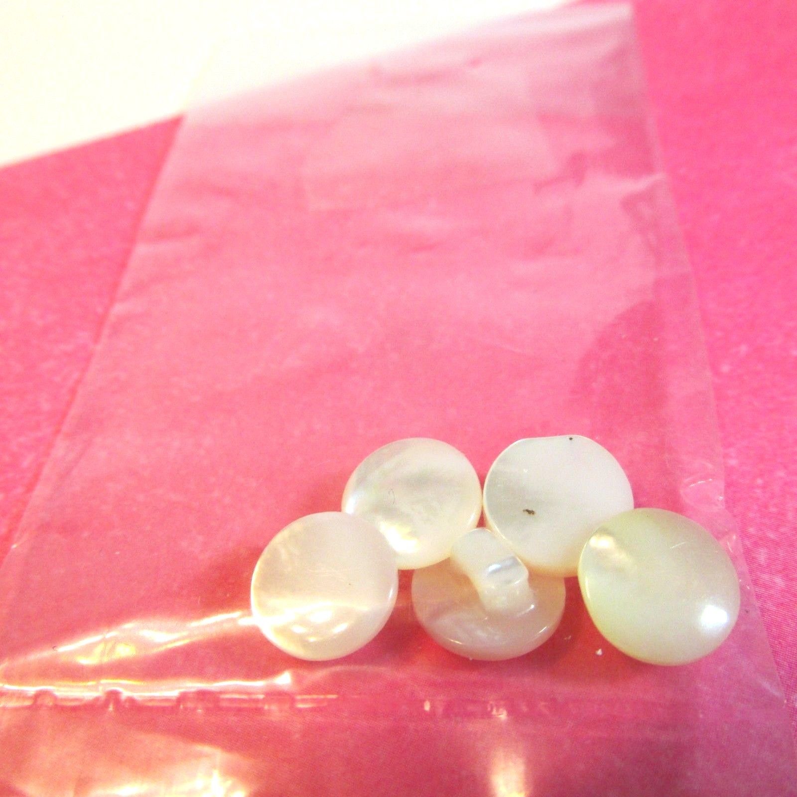30 Mother of Pearl Buttons Baby Doll Christening  5 Sizes Styles Unused Vintage