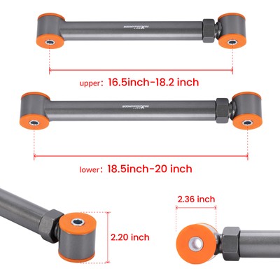 Heavy Duty Adjustable 4 x Front Control Arms 0-6" Lift for Ram 2500 1994-2009