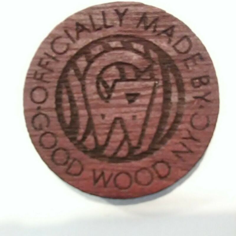 GOOD WOOD NEW YORK CITY LOGO PIN GREAT FOR ANY VINTAGE COLLECTION!