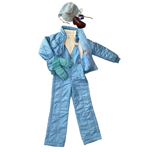 VTG 90s Womens Blue Ski Outfit Sz S/M Japan Roffe K2 Hat Smith Googles Rossignol