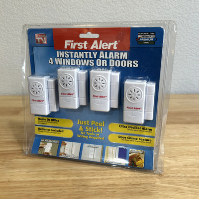 First Alert Instantly Alarm 4 Windows or Doors As Seen on TV Premium Very Loud