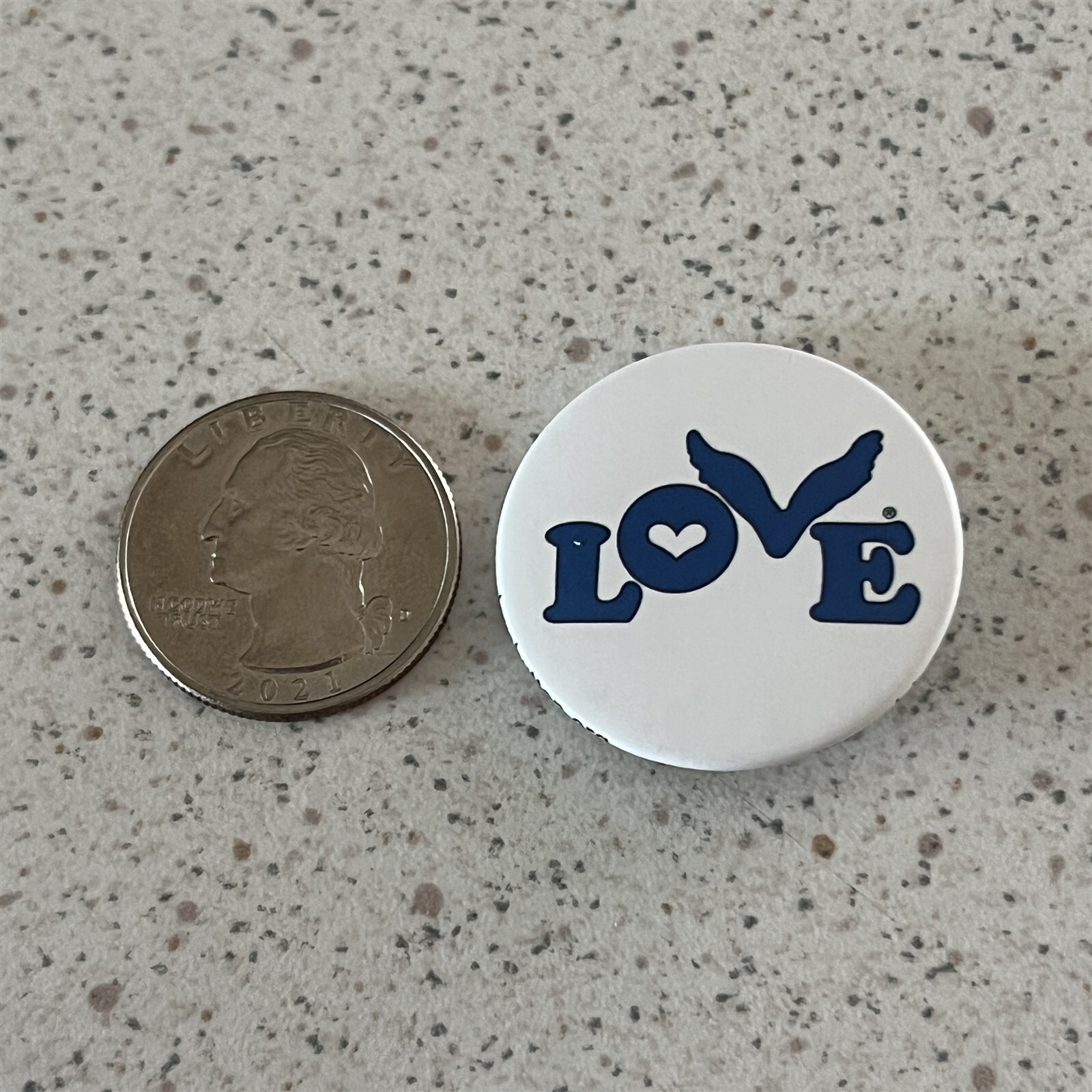 Coldplay Chris Martin Love Button Organization Logo Purple