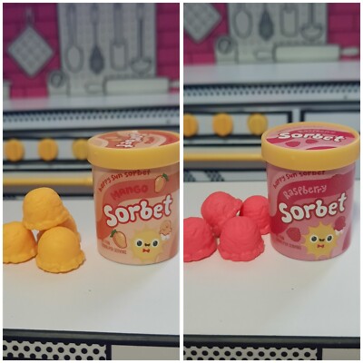 MGA's Miniverse Mango Sorbet And Raspberry Sorbet - Lot Of 2 One Of Each