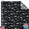 WRAPAHOLIC Reversible Graduation Wrapping Paper - Mini Roll - 17 Inch X 33 Feet - Black Gold Trencher Cap and Stars for Party, Celebration