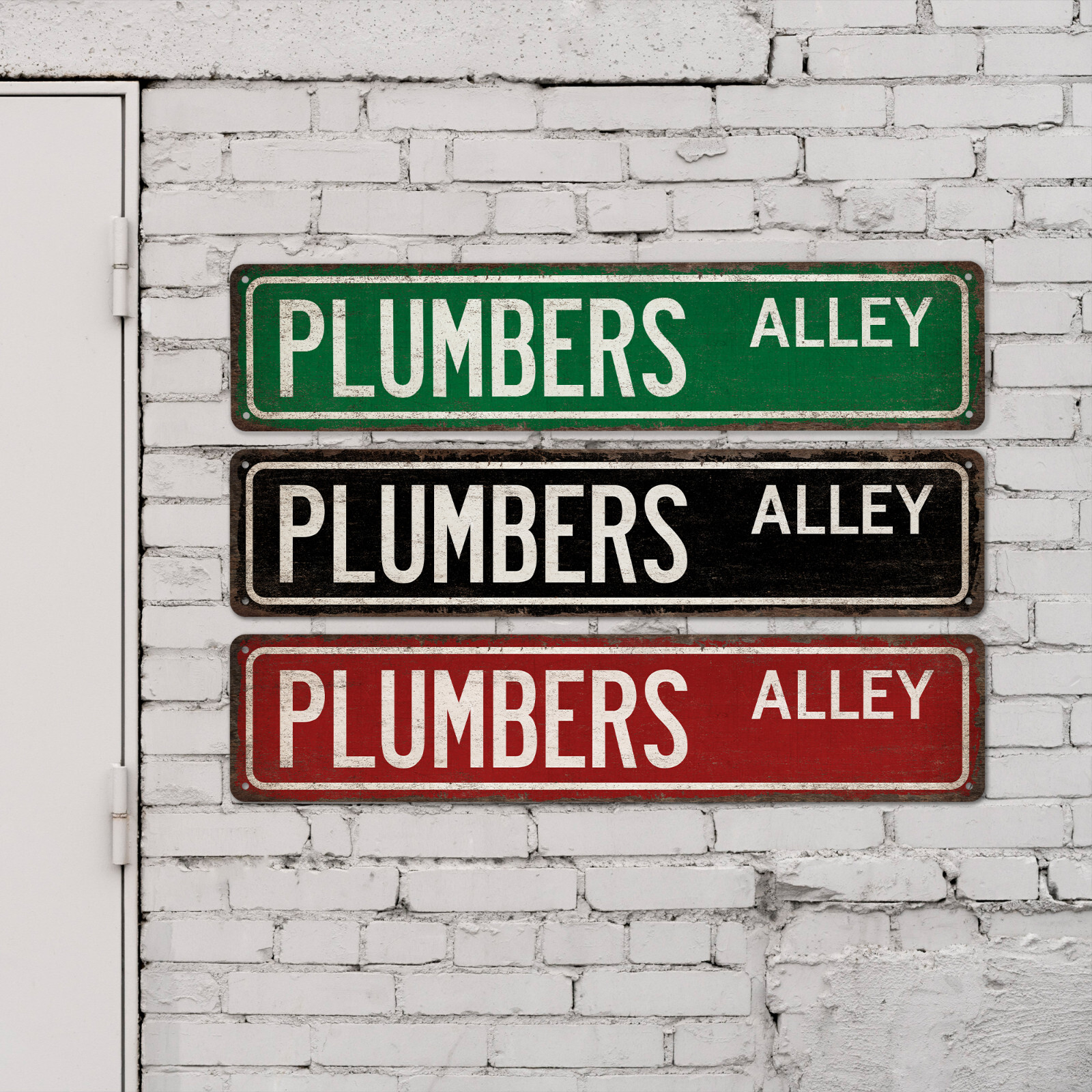 Plumber Street Sign Plumbing Union Man Cave Decor Gifts for Men 104180021025