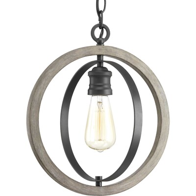 Progress Lighting P500092 Graphite Conestee Single Light 12''W Pendant
