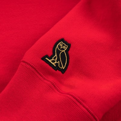 Pre-owned Own October's Very  Ovo October Script Crewneck Sweatshirt Red Small Drake