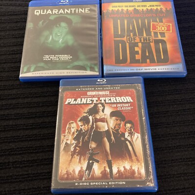 Planet Terror + Dawn Of The Dead Remake + Quarantine (Blu-ray, Horror Lot)
