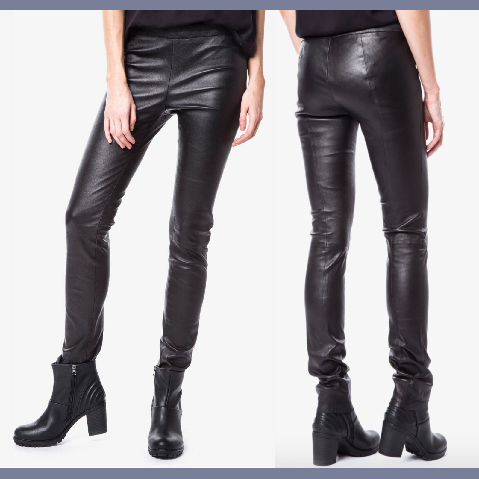 NWT $985 DIESEL BLACK GOLD 'Peghyns' Leather Pants in Black