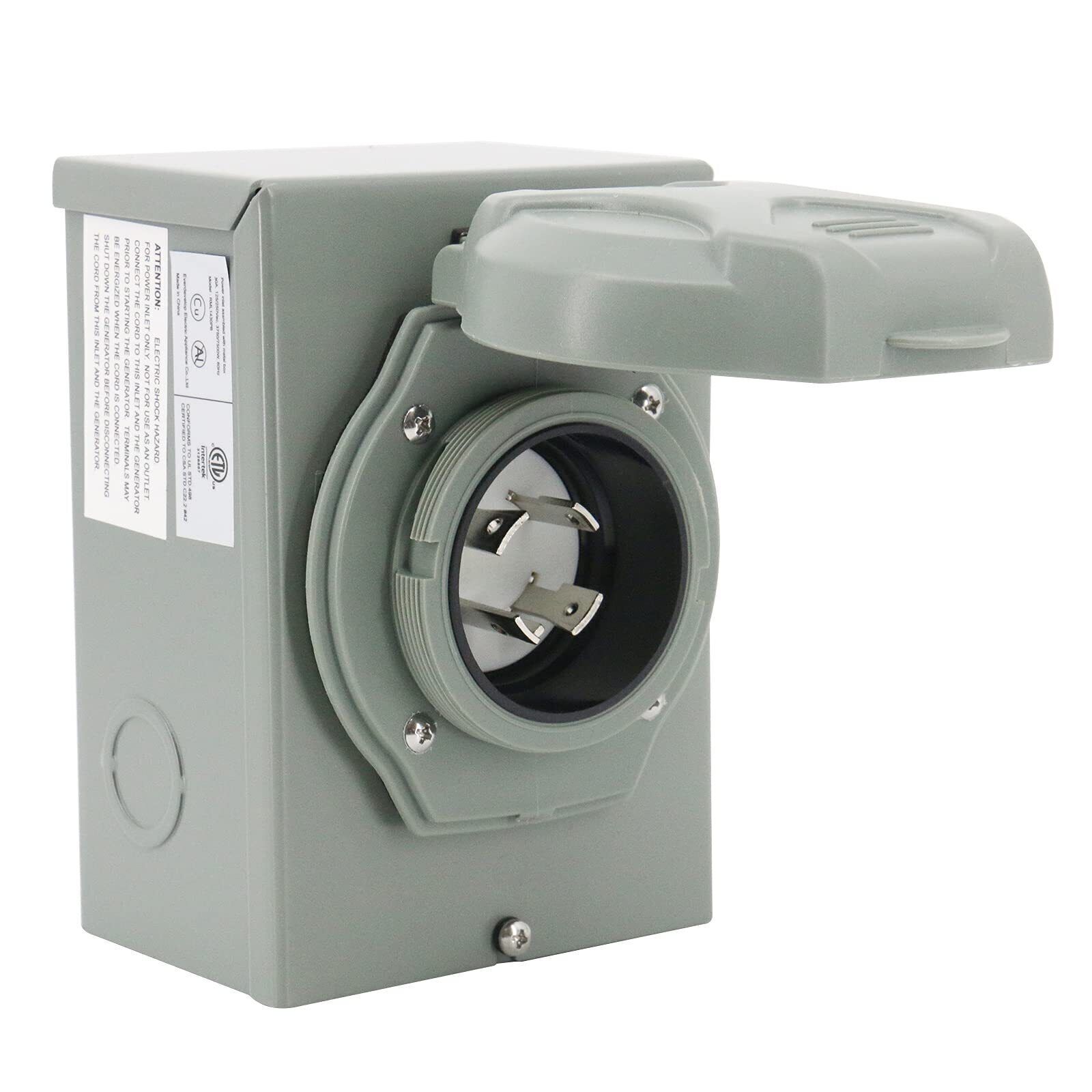 Power Inlet Box, 4 Prong 125/250 V