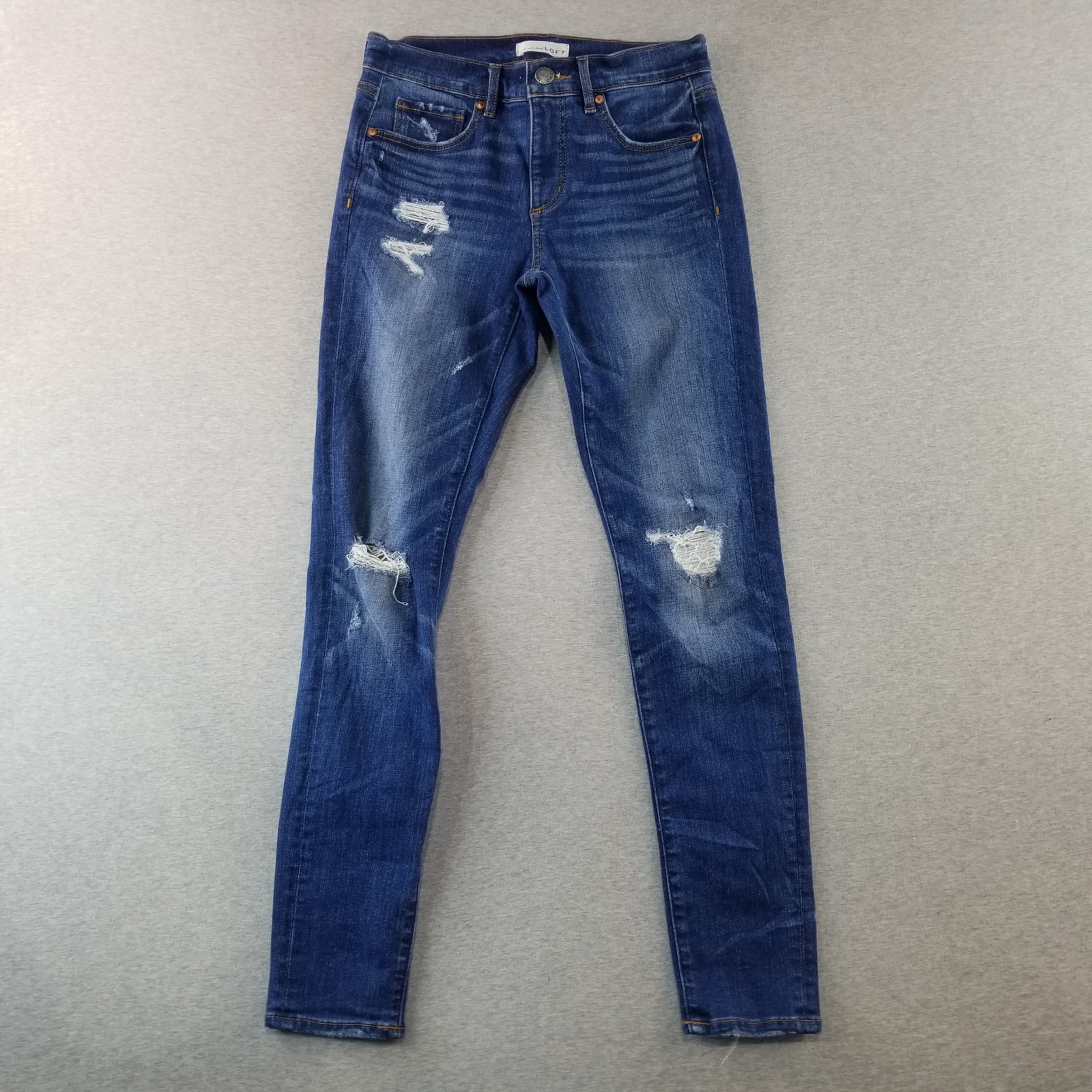 Loft Jeans Women's Sz 2/26 Modern Skinny Dark Wash Stretch Mat. Normcore Stylish