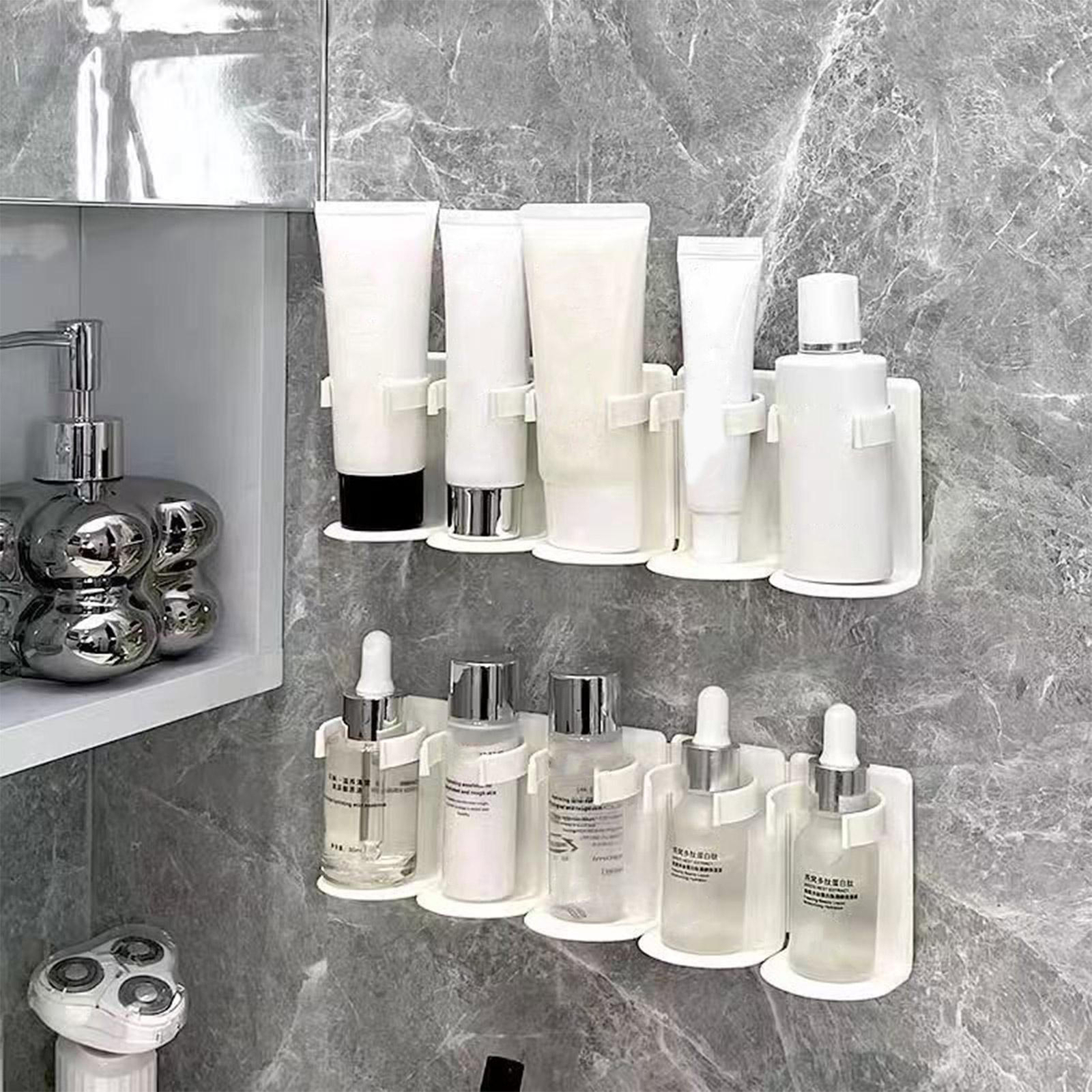 Shower Shelf Self Adhesive Shampoo Holder Storage Organizer with Snap-On