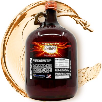MediDINE  Thyroid Booster True Nascent Free-Elemental I2 Iodine Nutrient: 1 Gal