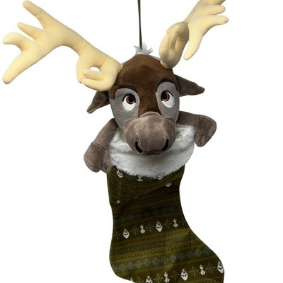 Disney Sven Singing Reindeer Christmas Stocking 2015 Antlers & Olaf Pattern