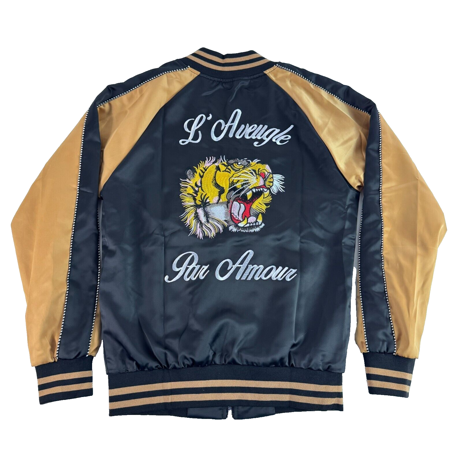 Koisea Satin Jacket Tiger L'Avengle Par Amour Varsity Bomber Koisea Satin Jacket Tiger L'Avengle Par Amour Varsity Bomber