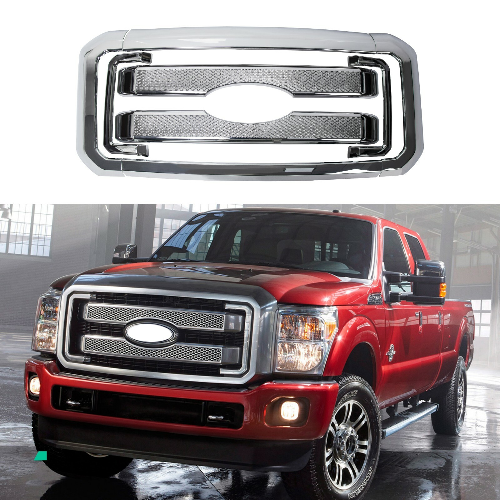 Front Mesh Grille Cover For 20112016 Ford F250 350 450 Super Duty