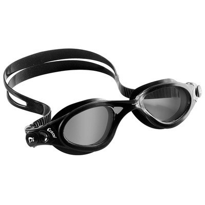 Cressi Flash Goggle UV Protective Silicone Swimming Goggles Black w/ Tinted Lens
