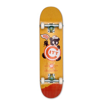 Kinder Skateboard Holz MOB Ballpark Gelb Komplettboard Ahorn Mini Micro